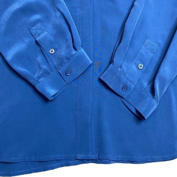 Joie Hanelli Long Sleeve Blouse in Deep Chambray - Size XS - Picture 6 of 8